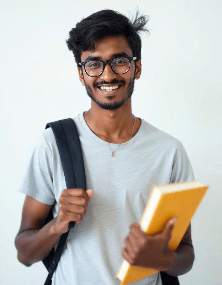 Student with a book